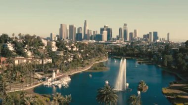 Los Angeles California şehir havadan görünümü