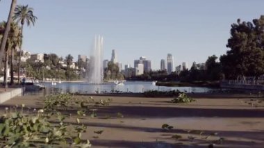 Kaliforniya'da Echo Park Panoramik hava çekimi