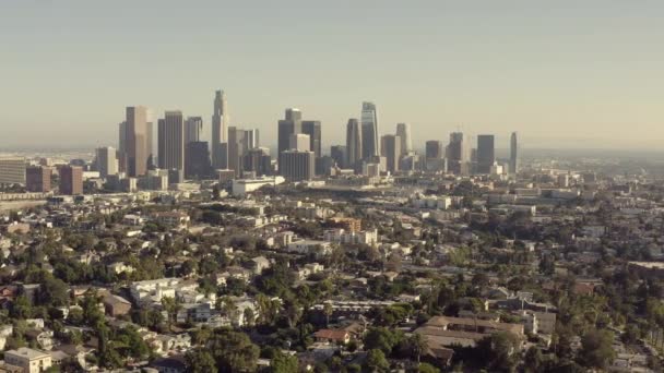 Légi Elsöprő Lövés City Los Angeles Kaliforniában — Stock videók