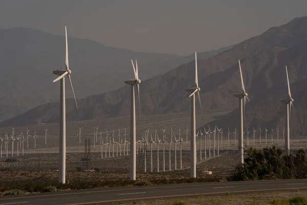 Parcs Énergie Durable Éoliennes Près Palm Springs Californie — Photo