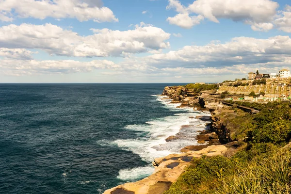 rocky coast of bondi to coogee walk in sydney australia