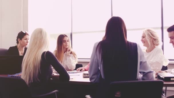 Mulheres Trabalham Juntas Projecto Empreendedorismo Feminino Mulher Negócios Adulto Lidera — Vídeo de Stock