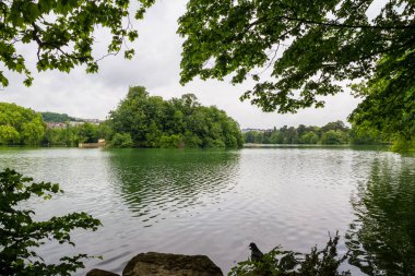 Lake Island içinde Tete D'or park - Lyon, Fransa