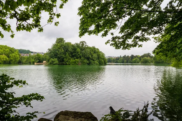 Lake Island içinde Tete D'or park - Lyon, Fransa