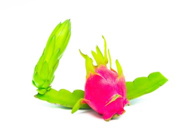 Beyaz arka plan üzerinde izole Dragon meyve taze, çiğ drsagon friut