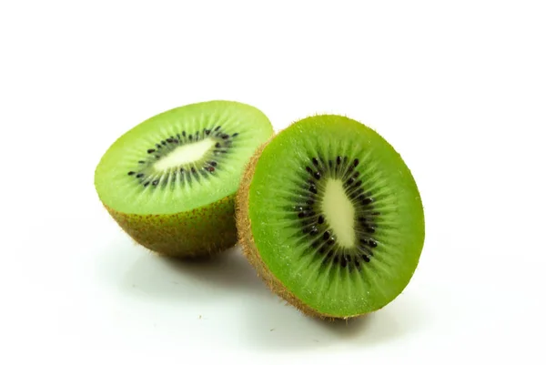 Half Kiwi Fruit Isolated White Background — Stock Photo, Image