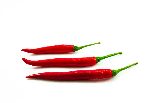 Piros Chili Paprika Izolált Fehér Alapon — Stock Fotó