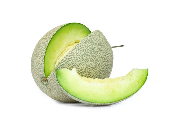 Beyaz arkaplanda izole edilmiş kavun