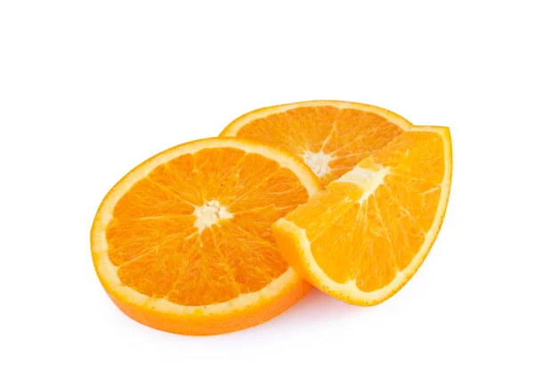 Orange Frukt Skiva Isolerad Vit Bakgrund Frukt Hälsosam Koncept — Stockfoto