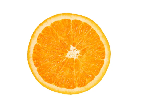 Вид Зверху Свіжі Апельсинові Фрукти Ізольовані Білому Тлі — стокове фото