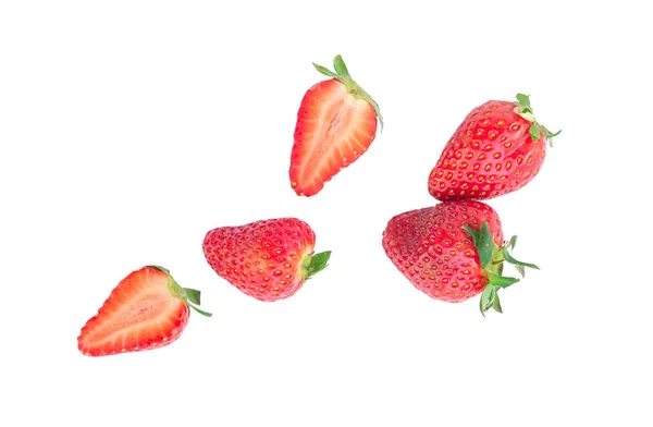 Frische Erdbeere Isoliert Auf Weißem Hintergrund Fruchtkonzept — Stockfoto