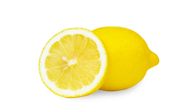 Limão Fruta Isolada Fundo Branco Caminho Recorte — Fotografia de Stock
