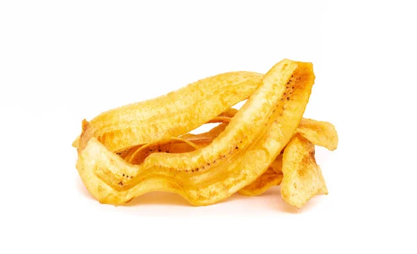 Batata Frita Banana Doce Tão Deliciosa Fundo Branco — Fotografia de Stock