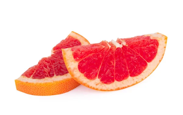 Grapefruitscheibe Isoliert Auf Weißem Hintergrund — Stockfoto