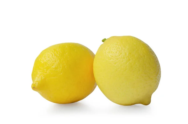 Närbild Färsk Citron Frukt Isolerad Vit Bakgrund — Stockfoto