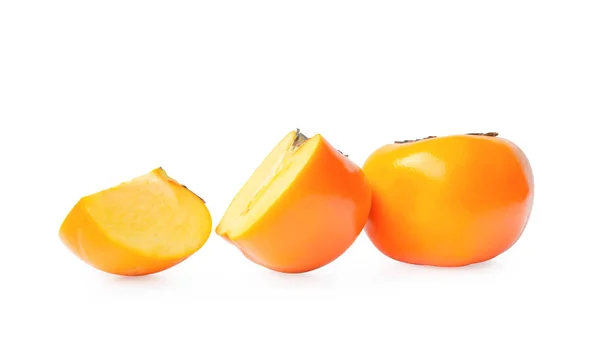 Persimmon Frukt Isolerad Vit Bakgrund — Stockfoto