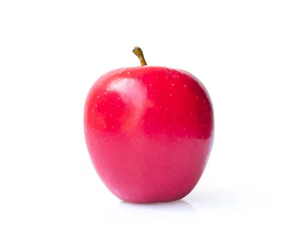 Manzana roja fresca aislada sobre fondo blanco. — Foto de Stock