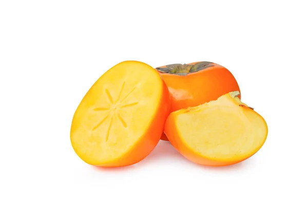 Persimmon vruchten geïsoleerd op witte achtergrond. — Stockfoto