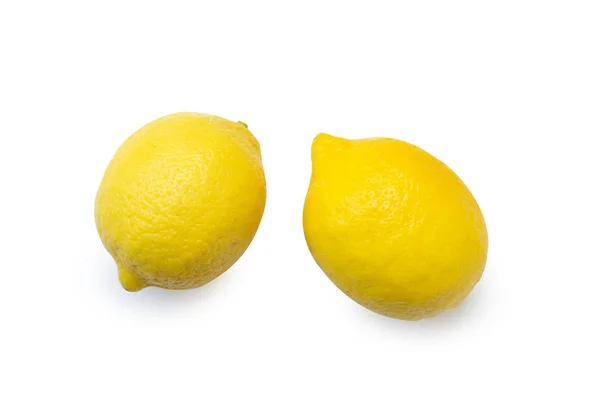 Ovanifrån färsk citron frukt isolerad på vit bakgrund. — Stockfoto