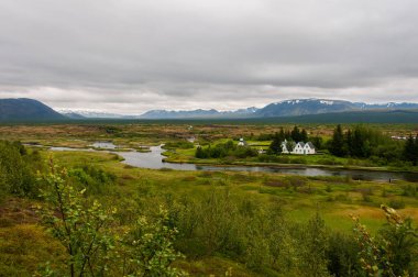 İzlanda'daki güzel doğal volkanik manzara