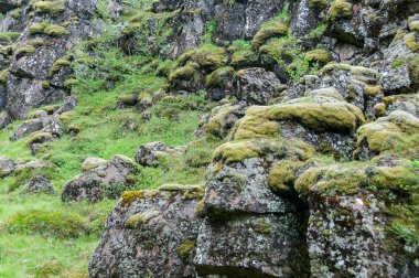 İzlanda'daki güzel doğal volkanik manzara