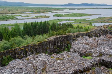 İzlanda'daki güzel doğal volkanik manzara