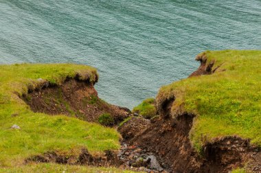 İzlanda'daki güzel doğal volkanik manzara