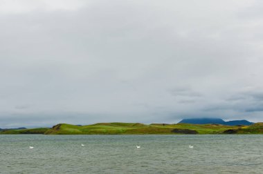 İzlanda'daki güzel doğal volkanik manzara