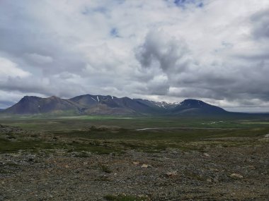 İzlanda'daki güzel doğal volkanik manzara