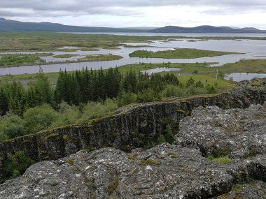 İzlanda'daki güzel doğal volkanik manzara