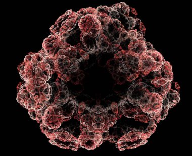 Renkli ve gizemli fraktal illüstrasyon