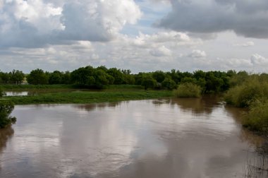 Doğal afet sular altında tarım arazileri ile şiddetli yağışlar nedeniyle