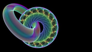 Animasyon renkli ve gizemli Fraktallar görüntülerin