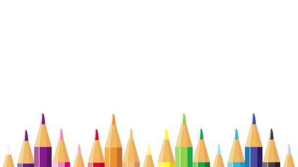 彩色铅笔动画 — 图库视频影像