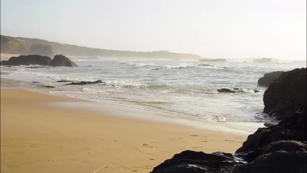Portugália Már Partvonal Sok Gyönyörű Strandok — Stock videók