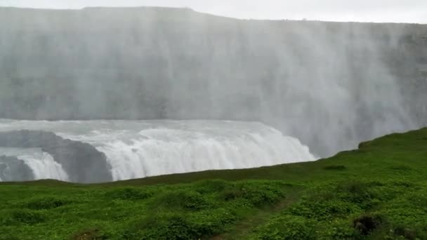 冰岛壮观的 Gullfoss — 图库视频影像