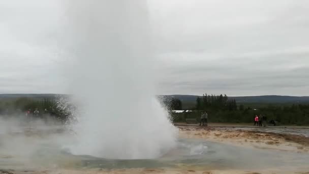 Regio Van Geiser Stokkur Ijsland — Stockvideo