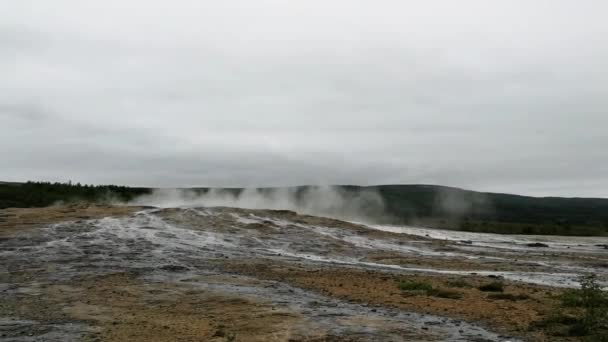 Regione Del Geyse Geyser Islanda — Video Stock