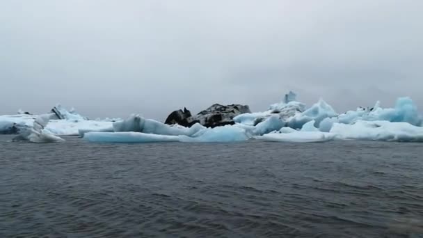 Jokulsarlon Ledovcové Jezero Islandu Nachází Jižně Ledovce Vatnajkull Tím Pláže — Stock video