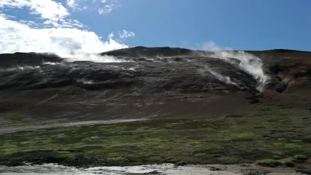Krafla Bir Volkanik Çapı Yaklaşık Kilometre Myvatn Zlanda Kuzey Bölgesinde — Stok video