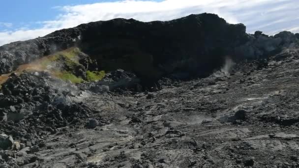 Krafla Sistema Volcánico Con Diámetro Aproximadamente Kilómetros Situada Región Mývatn — Vídeo de stock