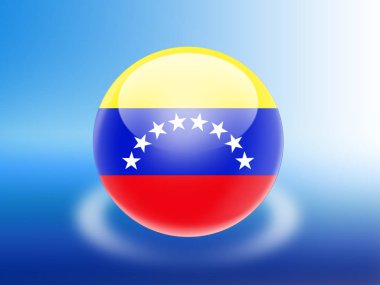 Venezuela bayrağı mavi zemin üzerine