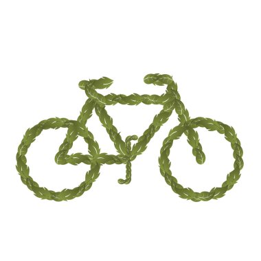 Bir bisiklet ile yapılan resmi bırakır