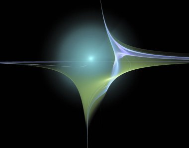 Renkli ve gizemli fraktal illüstrasyon