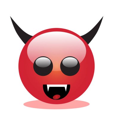Bir şeytan kırmızı emoji