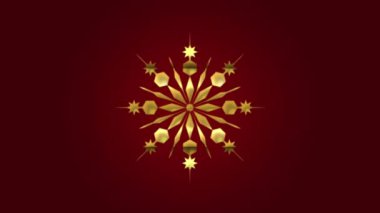 Altın kar taneleri ile animasyon