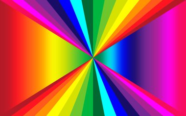 Gökkuşağının renkleri ile illüstrasyon