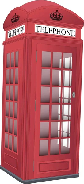 Лондонський Червоний Телефон Box — стоковий вектор