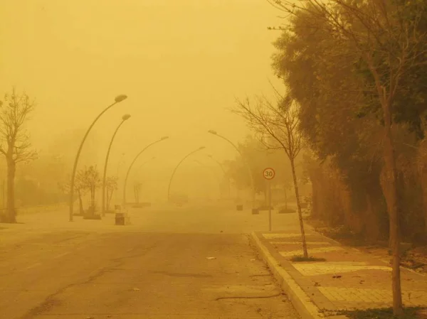 Mitzpe Ramon, İsrail yakınındaki kum fırtınası