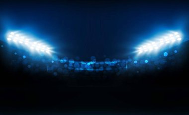 Parlak Stadyum ışıkları tasarım vektör. Vektör aydınlatma